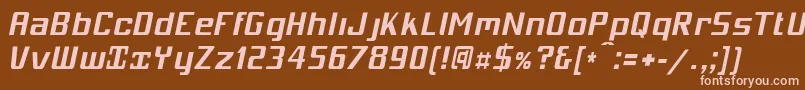 Mobicbi Font – Pink Fonts on Brown Background