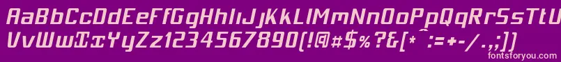 Mobicbi Font – Pink Fonts on Purple Background