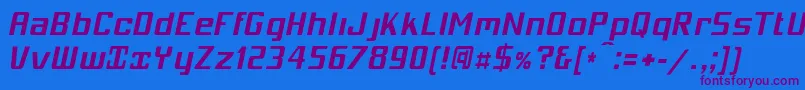 Mobicbi Font – Purple Fonts on Blue Background