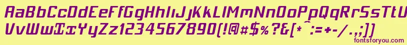 Mobicbi Font – Purple Fonts on Yellow Background