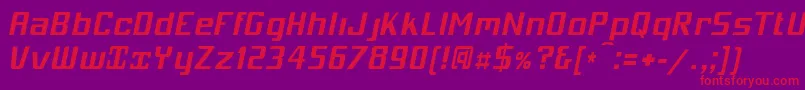Mobicbi Font – Red Fonts on Purple Background