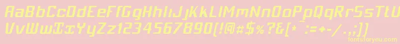 Mobicbi Font – Yellow Fonts on Pink Background