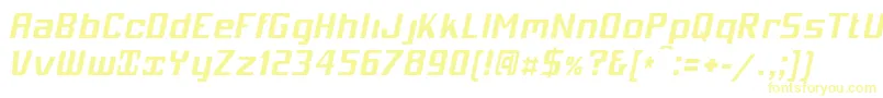 Mobicbi Font – Yellow Fonts on White Background