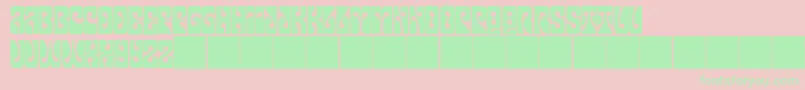 JmhPsychedelicCaps Font – Green Fonts on Pink Background