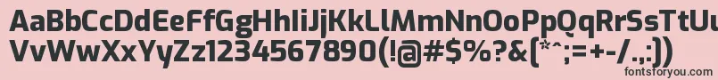 Шрифт ExoExtrabold – чёрные шрифты на розовом фоне
