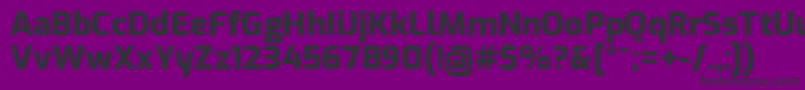 フォントExoExtrabold – 紫の背景に黒い文字