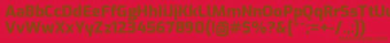 ExoExtrabold-fontti – ruskeat fontit punaisella taustalla