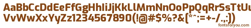 Шрифт ExoExtrabold – коричневые шрифты на белом фоне