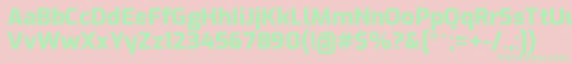 ExoExtrabold Font – Green Fonts on Pink Background