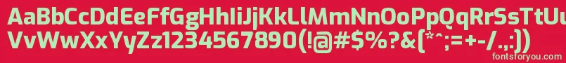 ExoExtrabold Font – Green Fonts on Red Background