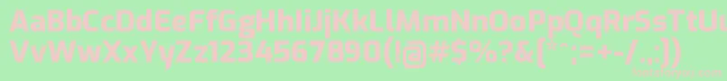 ExoExtrabold Font – Pink Fonts on Green Background