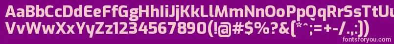 ExoExtrabold Font – Pink Fonts on Purple Background