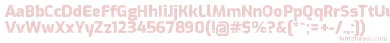 フォントExoExtrabold – 白い背景にピンクのフォント