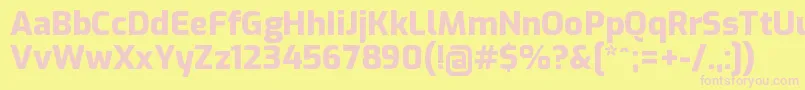 ExoExtrabold Font – Pink Fonts on Yellow Background