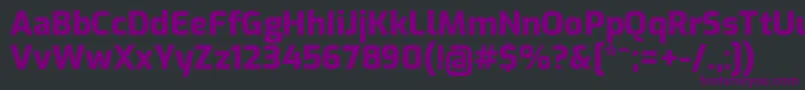 Шрифт ExoExtrabold – фиолетовые шрифты на чёрном фоне