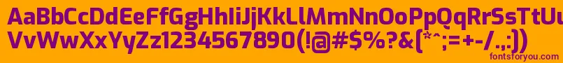 Шрифт ExoExtrabold – фиолетовые шрифты на оранжевом фоне