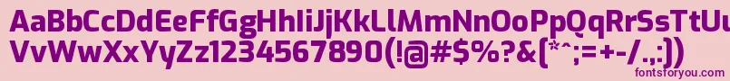 Шрифт ExoExtrabold – фиолетовые шрифты на розовом фоне