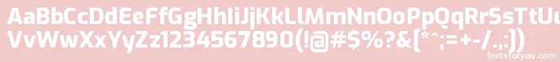 Шрифт ExoExtrabold – белые шрифты на розовом фоне