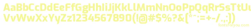 ExoExtrabold-fontti – keltaiset fontit valkoisella taustalla