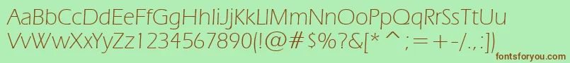 Шрифт ErasLightBt – коричневые шрифты на зелёном фоне