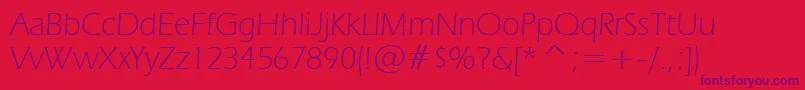 ErasLightBt Font – Purple Fonts on Red Background