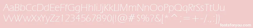 Fonte ErasLightBt – fontes brancas em um fundo rosa
