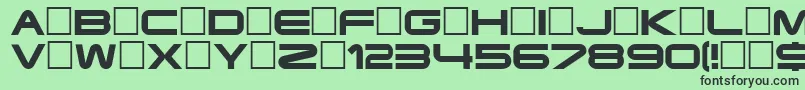 TerminatorRegular Font – Black Fonts on Green Background