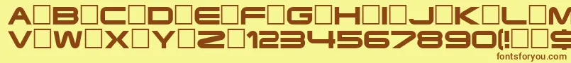 TerminatorRegular-fontti – ruskeat fontit keltaisella taustalla