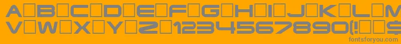 TerminatorRegular Font – Gray Fonts on Orange Background