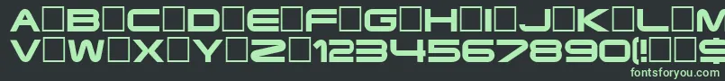 TerminatorRegular-fontti – vihreät fontit mustalla taustalla