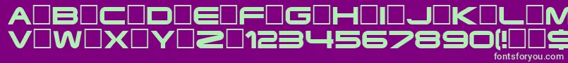 TerminatorRegular Font – Green Fonts on Purple Background