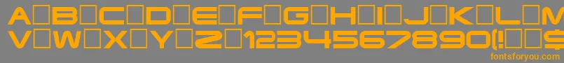 TerminatorRegular Font – Orange Fonts on Gray Background