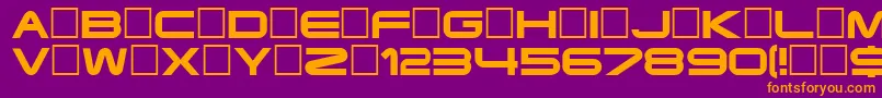 TerminatorRegular Font – Orange Fonts on Purple Background