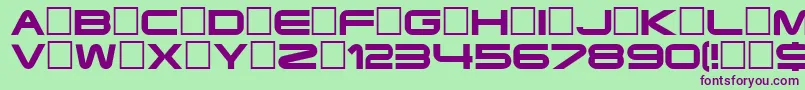 fuente TerminatorRegular – Fuentes Moradas Sobre Fondo Verde
