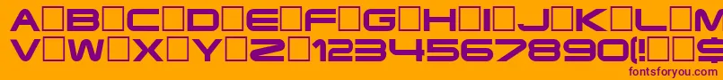 Шрифт TerminatorRegular – фиолетовые шрифты на оранжевом фоне