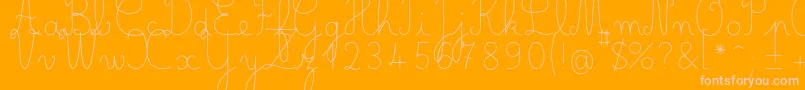 Belleallurecmfin Font – Pink Fonts on Orange Background