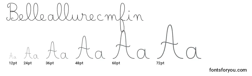 Belleallurecmfin Font Sizes