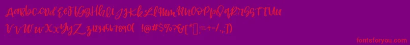 LexingtonRegular2 Font – Red Fonts on Purple Background