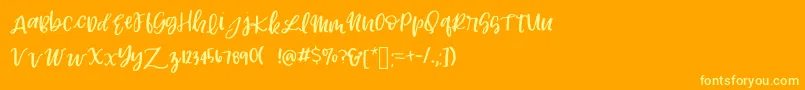 LexingtonRegular2 Font – Yellow Fonts on Orange Background