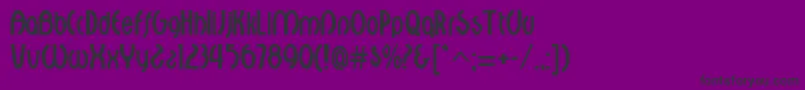 フォントCroixRegular – 紫の背景に黒い文字