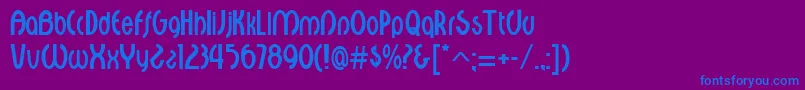 Шрифт CroixRegular – синие шрифты на фиолетовом фоне