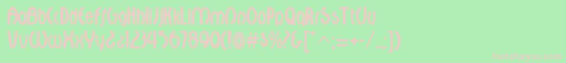CroixRegular Font – Pink Fonts on Green Background