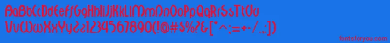 Шрифт CroixRegular – красные шрифты на синем фоне