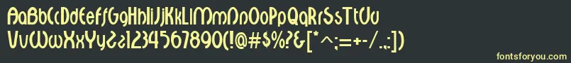 CroixRegular Font – Yellow Fonts on Black Background