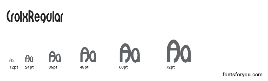 CroixRegular Font Sizes