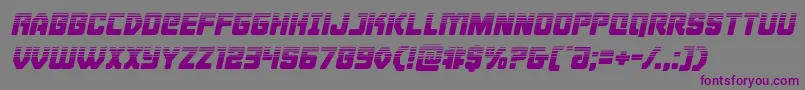 Cyborgroosterhalfital-Schriftart – Violette Schriften auf grauem Hintergrund