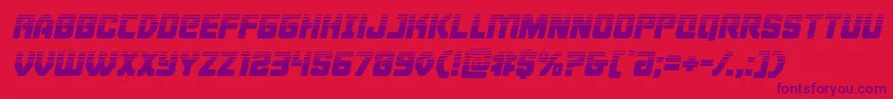 Cyborgroosterhalfital Font – Purple Fonts on Red Background