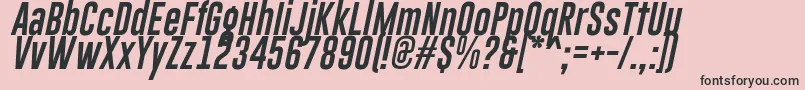 GoboldLowplusItalic Font – Black Fonts on Pink Background