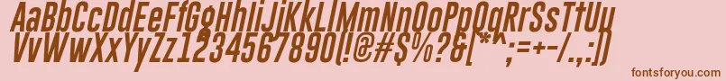 GoboldLowplusItalic Font – Brown Fonts on Pink Background