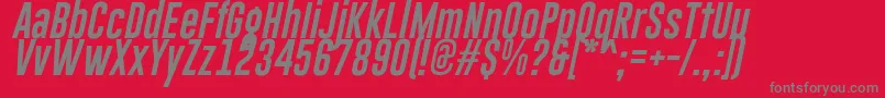 GoboldLowplusItalic Font – Gray Fonts on Red Background